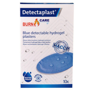 Hydrogel plaster detectable