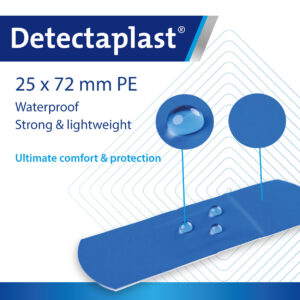 Waterproof detectable plasters