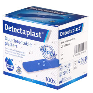 X-ray detectable and metal detectable plaster